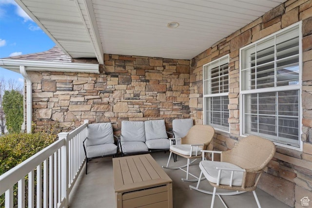balcony with outdoor lounge area