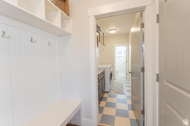 1009 E High Creek Rd, Cove, UT 84320 - mudroom featuring light flooring and independent washer and dryer