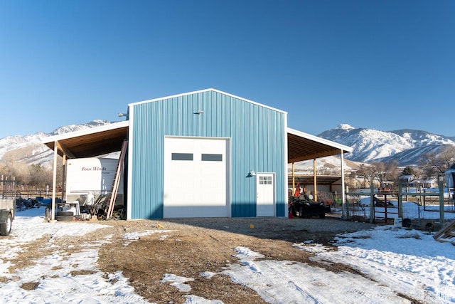 1009 E High Creek Rd, Cove, UT 84320 - snow covered structure featuring a mountain view