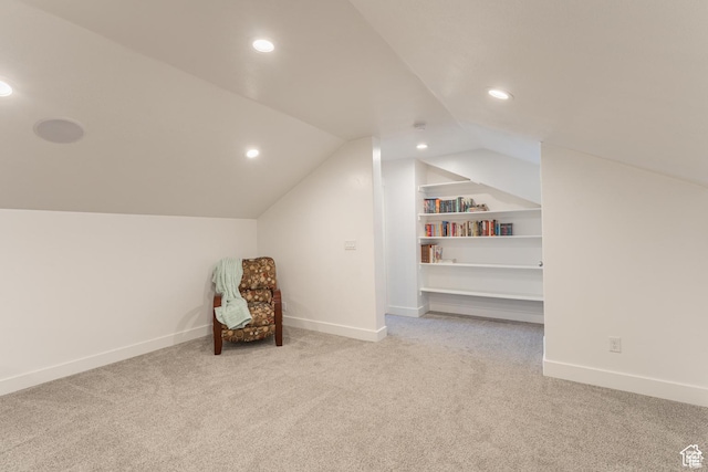 1009 E High Creek Rd, Cove, UT 84320 - bonus room featuring carpet, lofted ceiling, recessed lighting, and baseboards