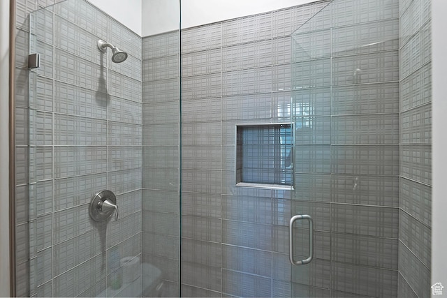 full bathroom featuring a shower stall