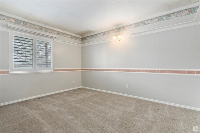 7342 S Promenade Cir E, Cottonwood Heights, UT 84121 - empty room featuring baseboards, carpet floors, and ornamental molding