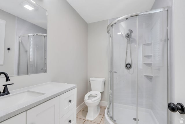 975 N 200 E, Lehi, UT 84043 - full bath with tile patterned flooring, toilet, a stall shower, and vanity