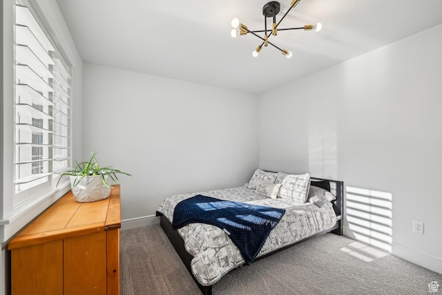 52 N 400 W, Farmington, UT 84025 - bedroom featuring baseboards, carpet flooring, and an inviting chandelier