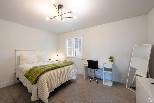 52 N 400 W, Farmington, UT 84025 - bedroom featuring a chandelier, carpet flooring, visible vents, and baseboards