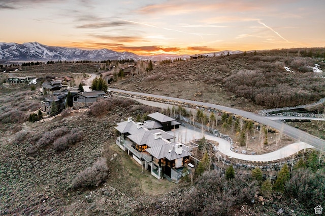 8006 N Sunrise Loop, Park City, UT 84098 - aerial view at dusk of a mountain view