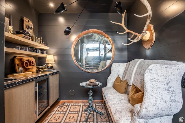 8006 N Sunrise Loop, Park City, UT 84098 - interior space featuring a bar and wooden walls