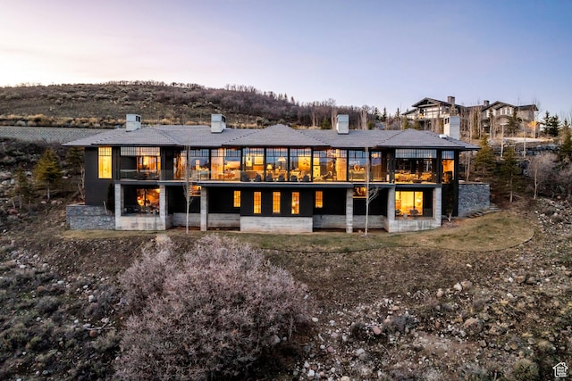 8006 N Sunrise Loop, Park City, UT 84098 - view of back of property at dusk