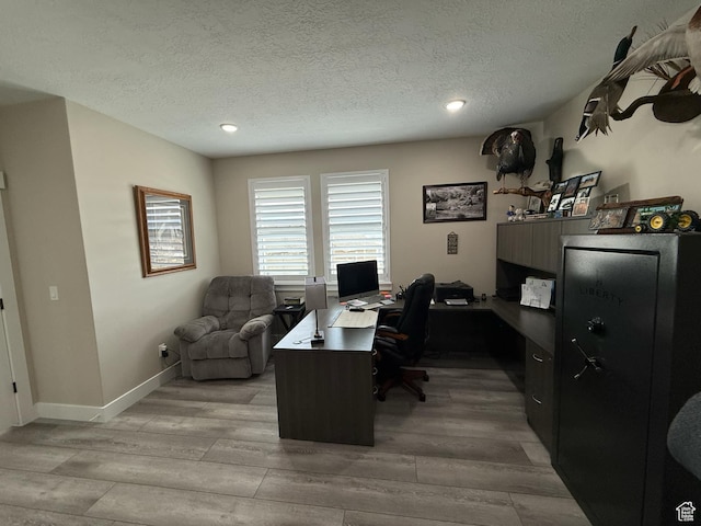 1240 W 2360 N, Helper, UT 84526 - office space with recessed lighting, baseboards, light wood-style floors, and a textured ceiling