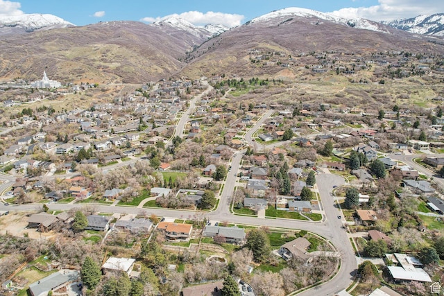 1349 E Madera Hills Dr S, Bountiful, UT 84010 - aerial view with a mountain view and a residential view