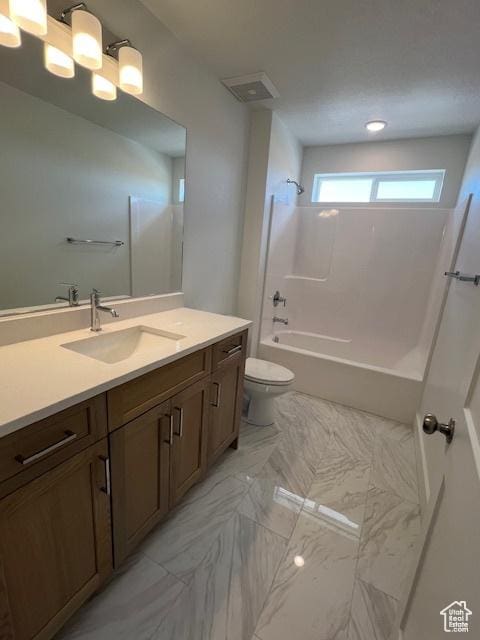 3199 N 3500 W Unit 379, Plain City, UT 84404 - full bath with vanity, bathtub / shower combination, and marble look tile flooring