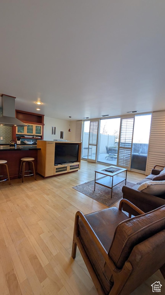 777 E S Temple Unit 3J, Salt Lake City, UT 84102 - living area with light wood-style floors