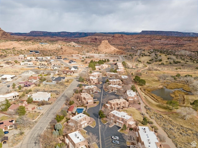 3245 E Fairway Loop, Moab, UT 84532 - drone / aerial view with a residential view, a mountain view, and a desert view