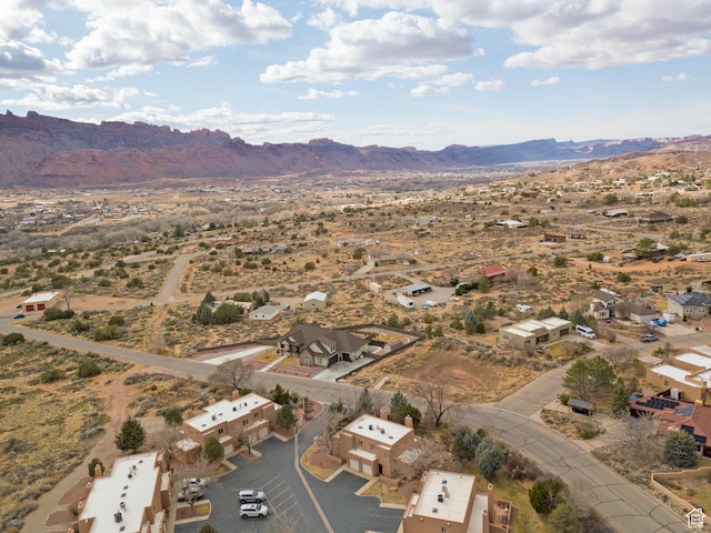 3245 E Fairway Loop, Moab, UT 84532 - drone / aerial view featuring a mountain view and a desert view