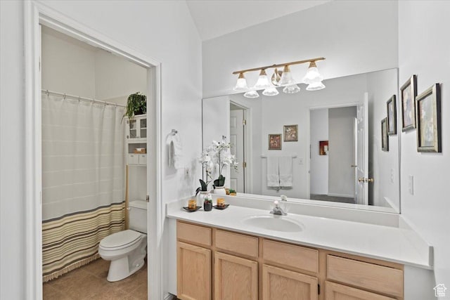 6958 S Sunrise Hills Cir E, Cottonwood Heights, UT 84121 - bathroom with toilet, tile patterned floors, and vanity