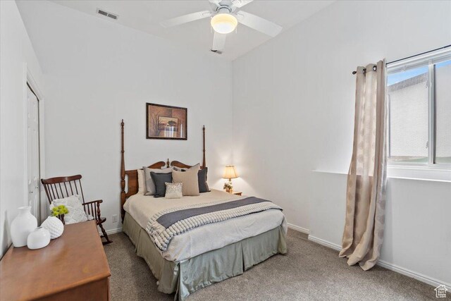 6958 S Sunrise Hills Cir E, Cottonwood Heights, UT 84121 - bedroom with baseboards, visible vents, and carpet flooring