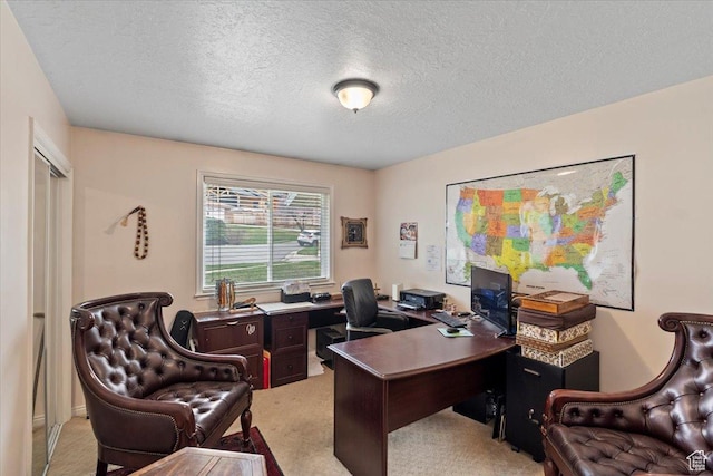 6958 S Sunrise Hills Cir E, Cottonwood Heights, UT 84121 - office featuring a textured ceiling and light colored carpet