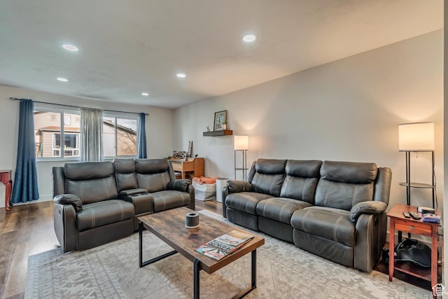 5518 S 875 E, South Ogden, UT 84405 - living room with wood finished floors and recessed lighting