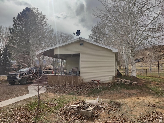 124 N Lakeview Dr, Manila, UT 84046 - view of side of property with a porch