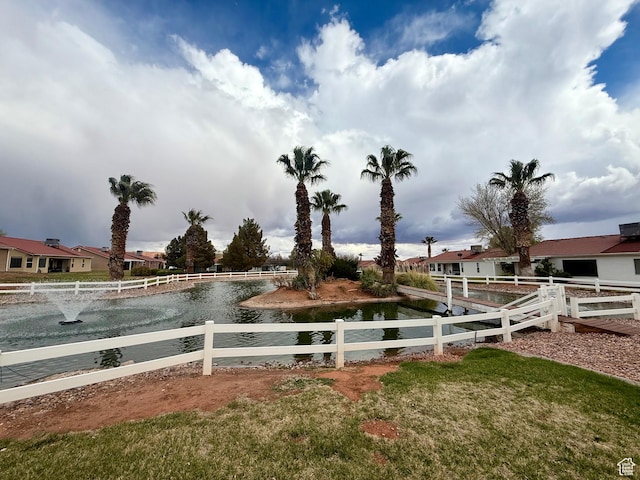 544 S Fiesta Dr, Ivins, UT 84738 - view of yard featuring a water view and fence