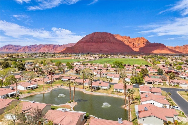 544 S Fiesta Dr, Ivins, UT 84738 - aerial view featuring a residential view and a water and mountain view