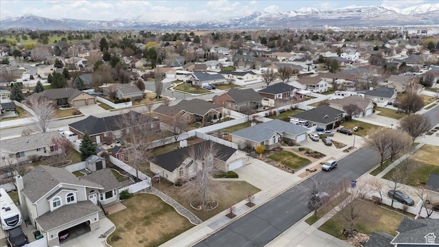 4489 W Black Elk Way, West Jordan, UT 84088 - birds eye view of property featuring a residential view and a mountain view