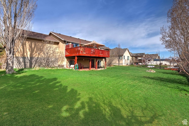 1288 S Pondside Dr, Saratoga Springs, UT 84045 - view of yard featuring a deck