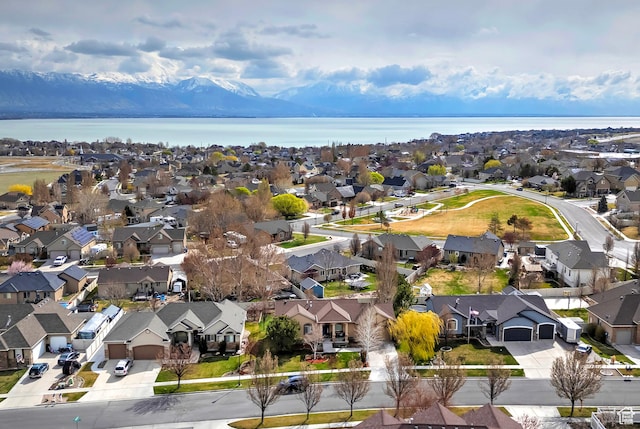 1288 S Pondside Dr, Saratoga Springs, UT 84045 - bird's eye view with a residential view and a water view
