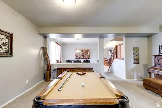 1784 W Grays Pl, Lehi, UT 84043 - playroom with billiards, baseboards, and light carpet