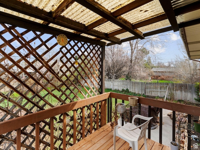 deck with fence