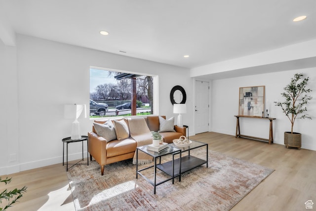 4970 S 4720 W, Salt Lake City, UT 84118 - living area with baseboards, wood finished floors, and recessed lighting