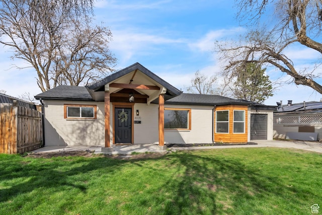 4970 S 4720 W, Salt Lake City, UT 84118 - view of front facade featuring a front yard, driveway, a garage, and fence