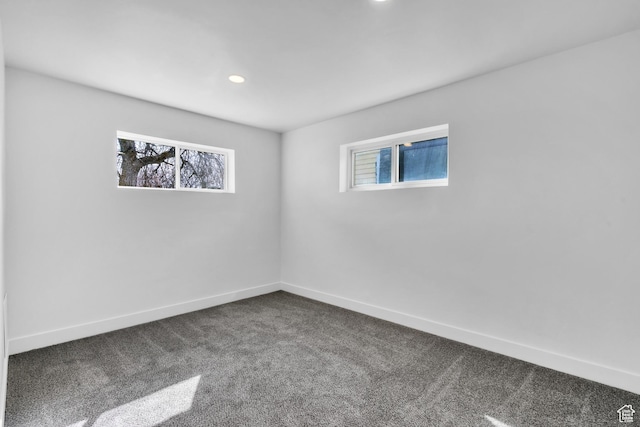 4970 S 4720 W, Salt Lake City, UT 84118 - spare room featuring baseboards, recessed lighting, and dark colored carpet