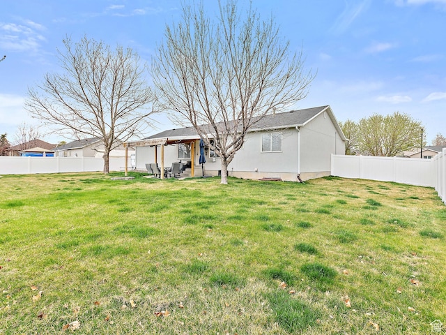 exterior space featuring a patio and a fenced backyard