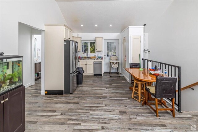 67 N 200 E, Tremonton, UT 84337 - dining area with recessed lighting and dark wood finished floors