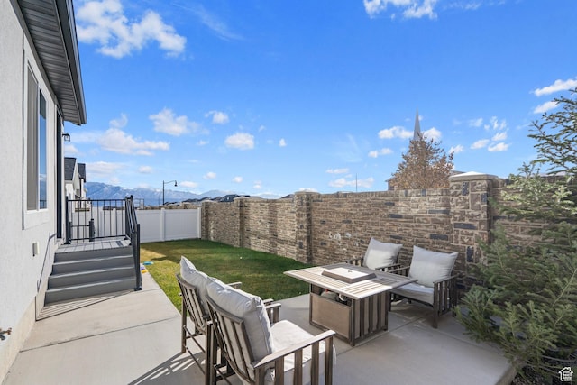 view of patio / terrace with a fenced backyard
