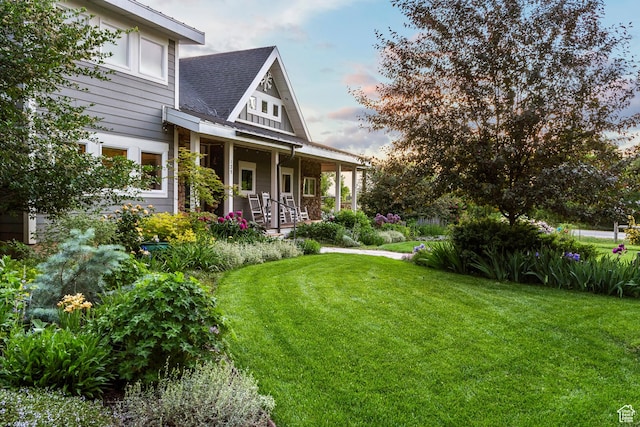 129 S 7200 E, Huntsville, UT 84317 - view of grassy yard featuring a porch