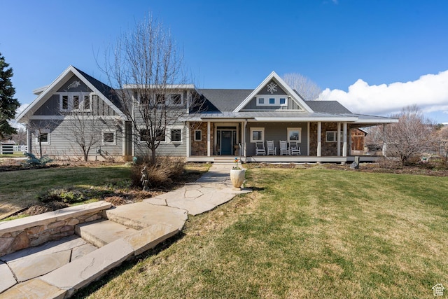 129 S 7200 E, Huntsville, UT 84317 - view of front facade featuring a front yard and a porch