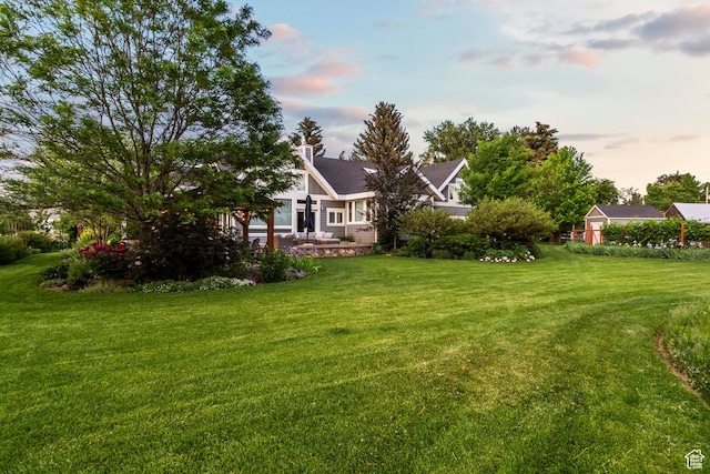 129 S 7200 E, Huntsville, UT 84317 - yard at dusk with a yard and a patio