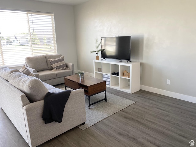 471 E 600 S, Hyrum, UT 84319 - living room with dark wood-style flooring and baseboards