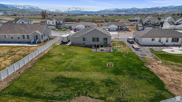 471 E 600 S, Hyrum, UT 84319 - aerial view of residential area with a mountainous background