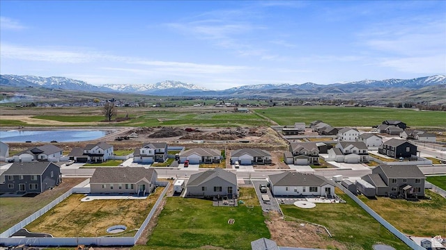 471 E 600 S, Hyrum, UT 84319 - aerial view of residential area featuring a water and mountain view