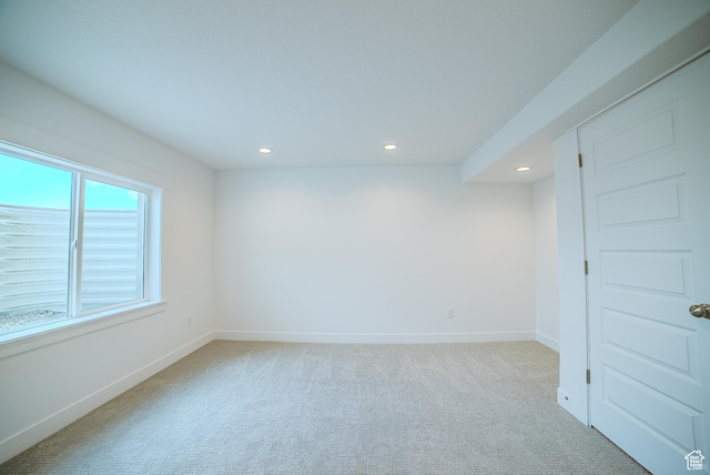 1258 S Boxelder Dr, Saratoga Springs, UT 84005 - empty room with light carpet, recessed lighting, and baseboards