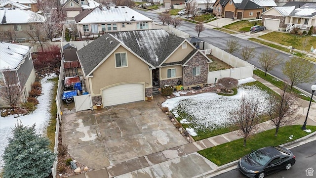 aerial view featuring a residential view