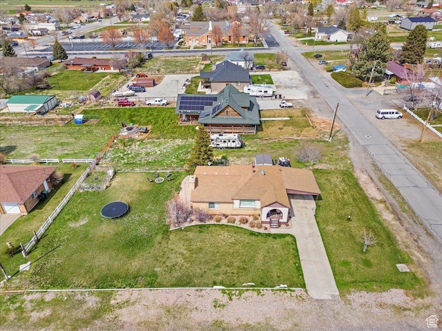 drone / aerial view with a residential view