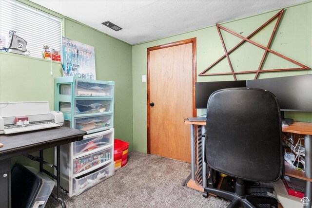 carpeted office space with visible vents