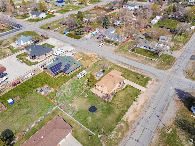 aerial view featuring a residential view