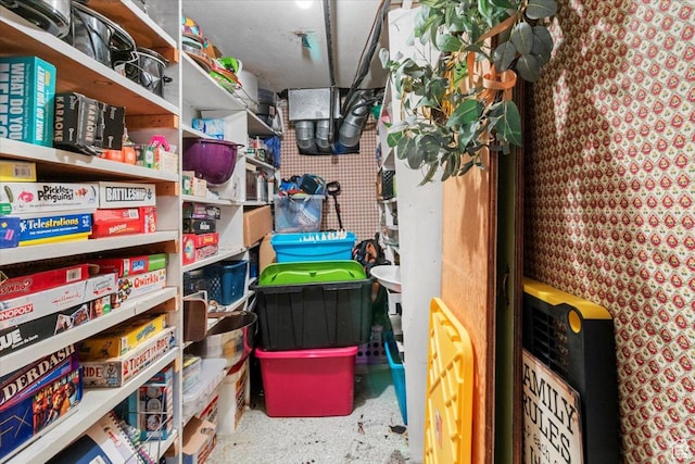 view of storage area