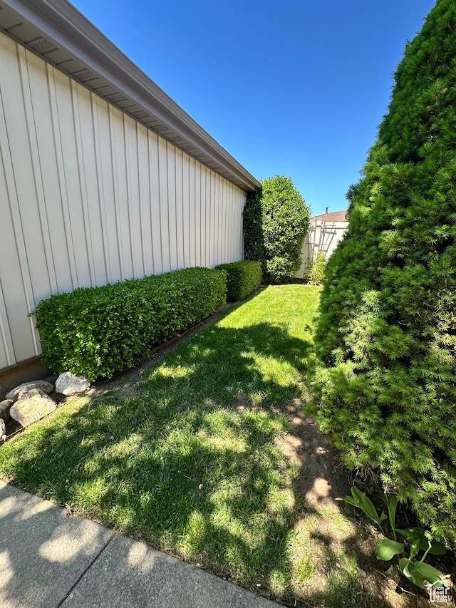 view of grassy yard