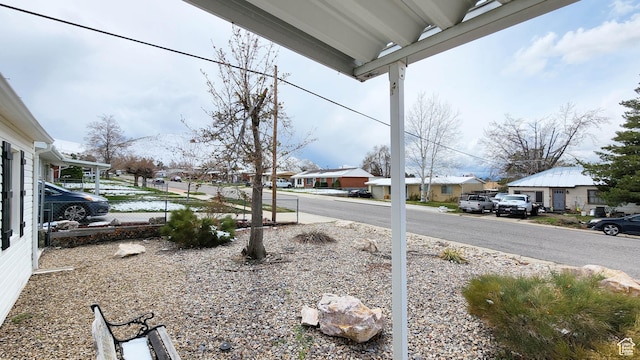 view of road featuring a residential view